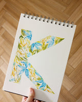 Floral Letter Art in Watercolour (Customised) - artjamming, Boulevart - Boulevart