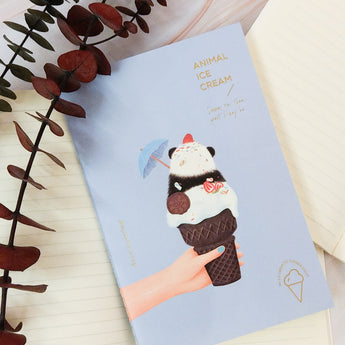 Panda Ice Cream Notebook - artjamming, Boulevart - Boulevart